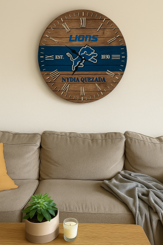 Customize Your Name With NOS Vintage Wooden Wall Clock Ver 2 photo review