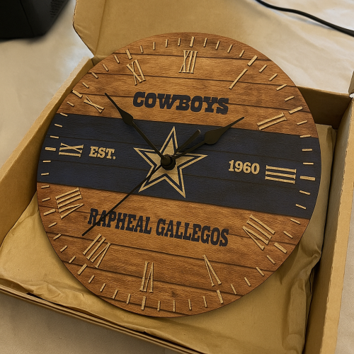 Customize Your Name With DEBR Vintage Wooden Wall Clock Ver 2 photo review